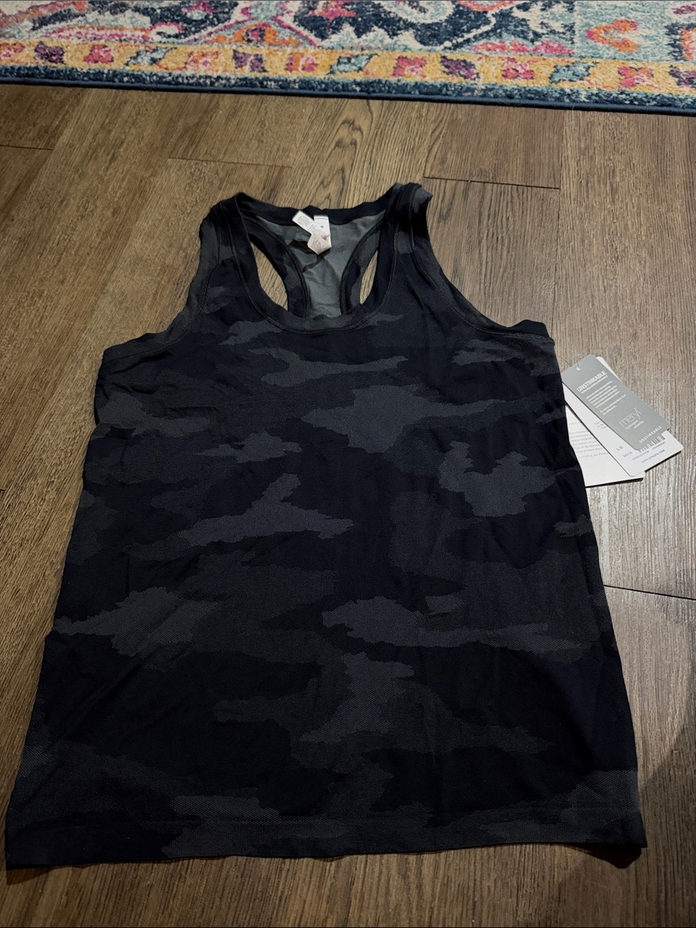 Athleta Black Camo Racerback Tank